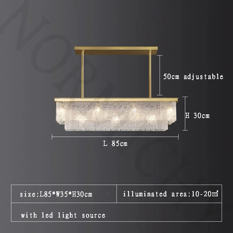 Modern Creative Water Ripple Glass Pendant Light – Luxurious LED Ceiling Fixture