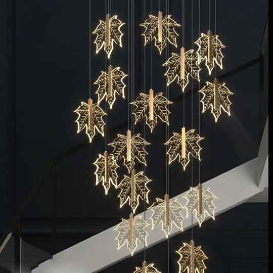 Nordic Leaf Acrylic LED Pendant Lamp – Elegant Dimmable Hanging Light