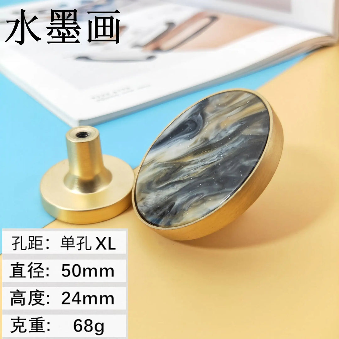 Shell Cabinet Handles – Gold Single-Hole Knobs & Multipurpose Hooks