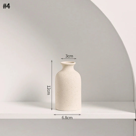 White Ceramic Vase Modern Minimalist Decorative Flower Vase
