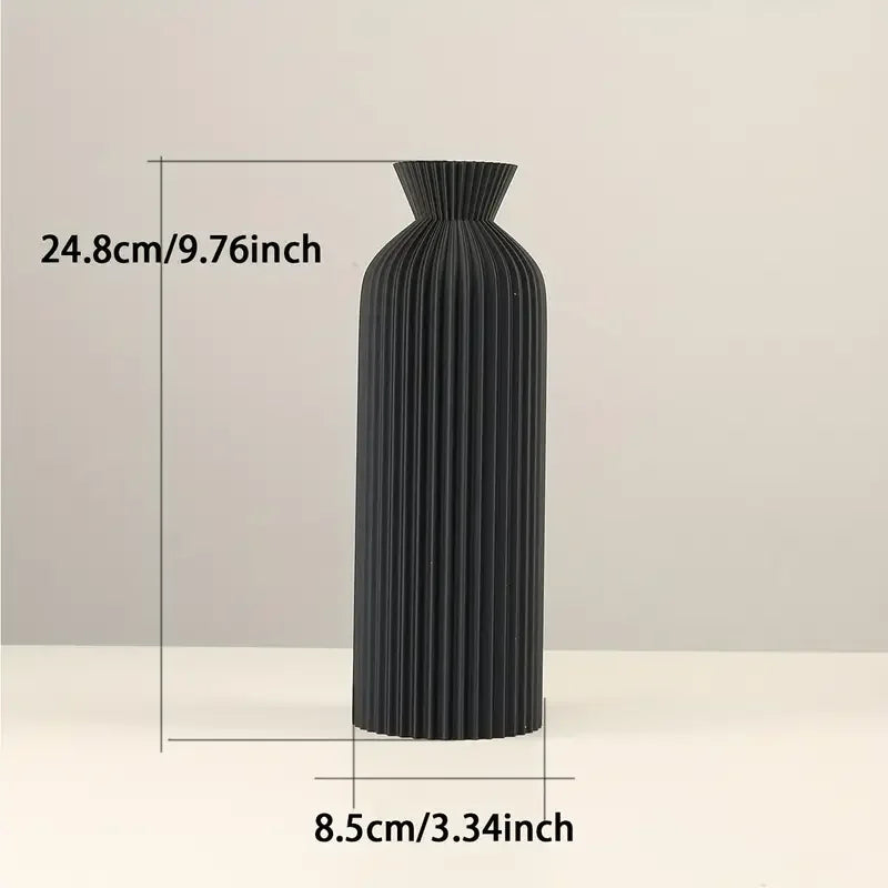 Fluted Modern Decorative Vase Table Centerpiece Decor