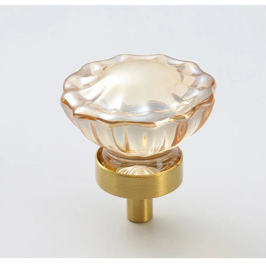 Brass Crystal Cabinet Handles – Light Luxury Furniture Knobs