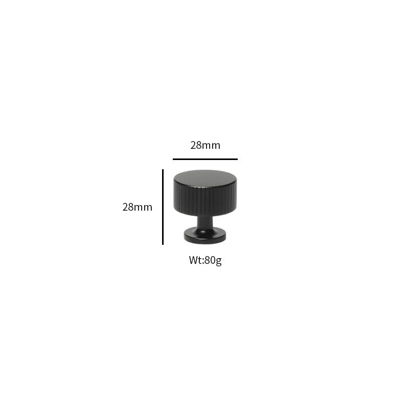 Black Vertical Line Brass Furniture Handles – Modern Pulls and Knobs for Cabinets and Wardrobes