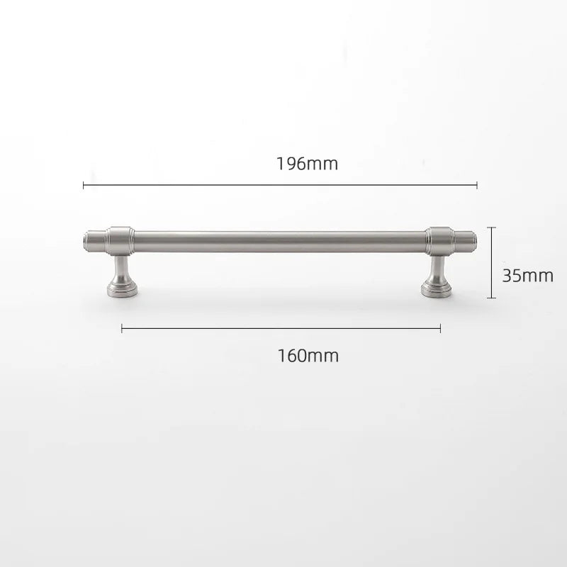 Brushed Nickel Brass Furniture Handles – Matte Silver Pulls and Bars for Cabinets and Drawers