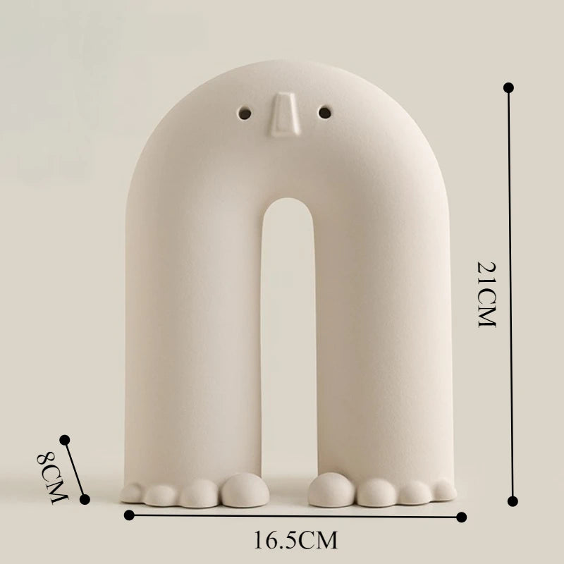 Abstract Ceramic Vase Modern Minimal Decor