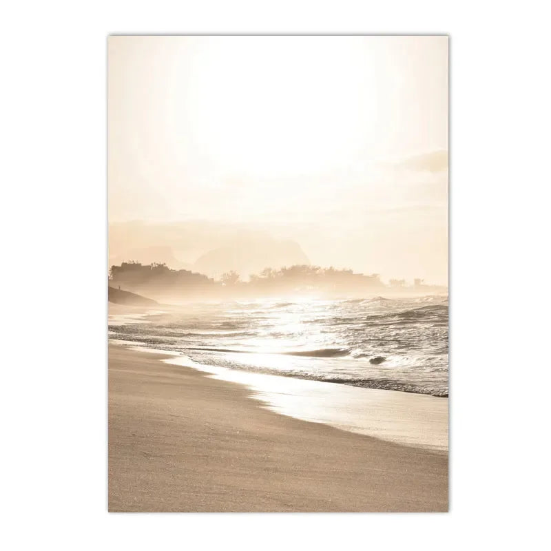 Tranquil Sunset Seascape Landscape Canvas Wall Art