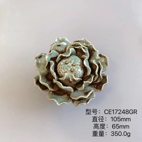 Handmade Ceramic Flower Knobs – Artistic Cabinet & Drawer Handles