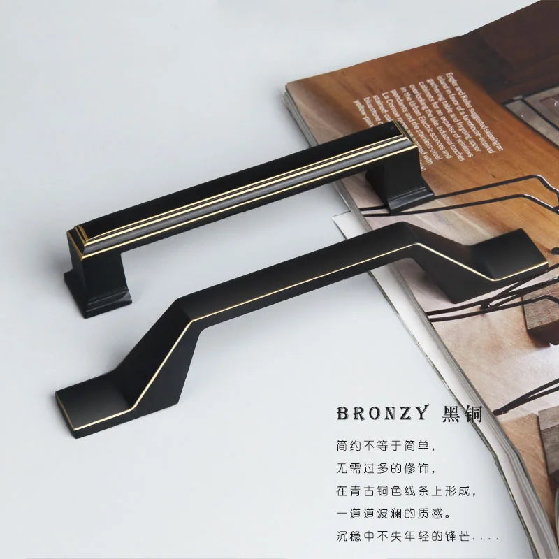Zinc Alloy Solid Cabinet Door Handles – Modern Minimalist Pulls for Furniture