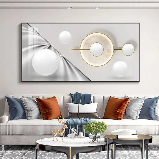 Modern Abstract Architectural Geometry Canvas Wall Art