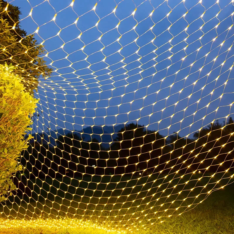 Net LED String Lights 8 Modes Mesh Fairy Lights Christmas Decor