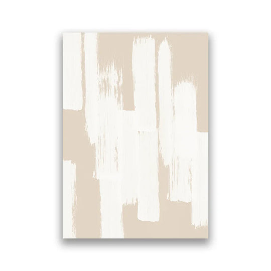 Shades of Beige Abstract Line Art Canvas Wall Art