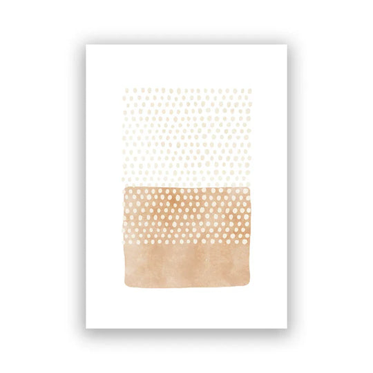 Shades of Beige Abstract Line Art Canvas Wall Art