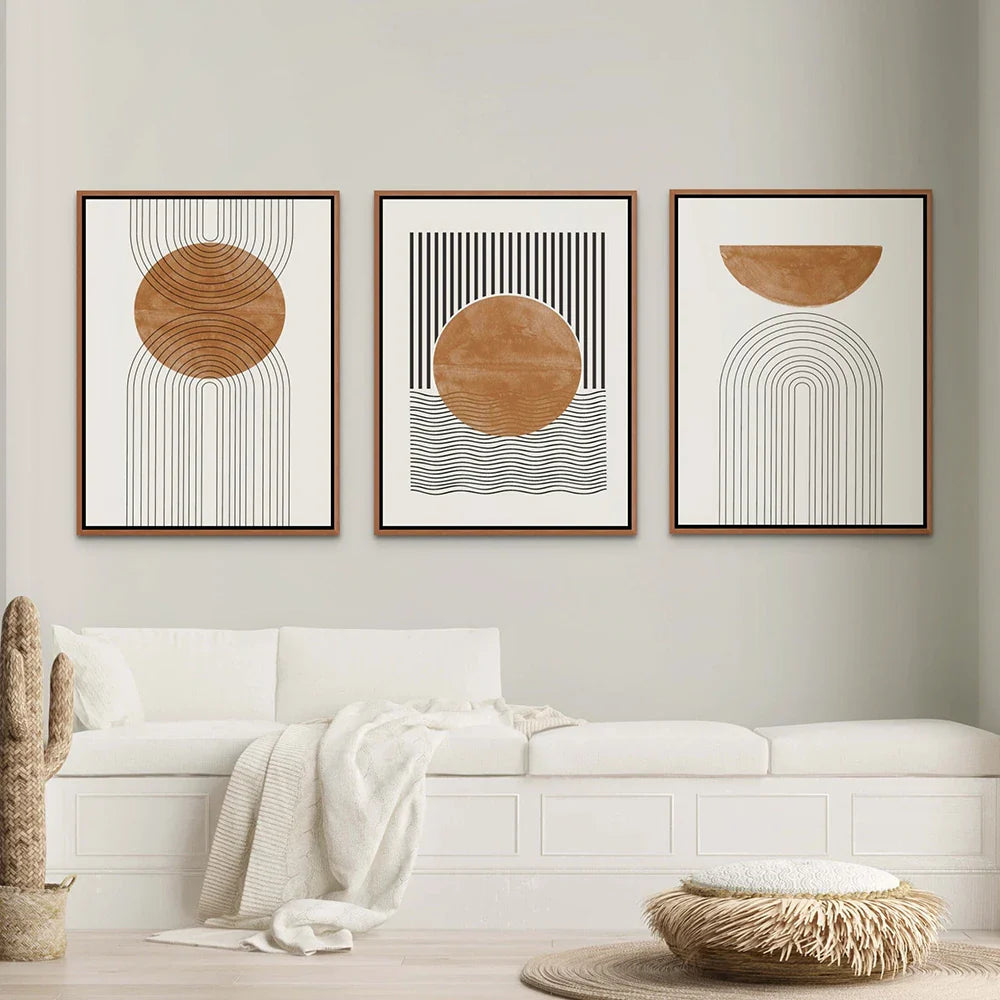 Simple Minimalist Geometric Abstract Canvas Wall Art