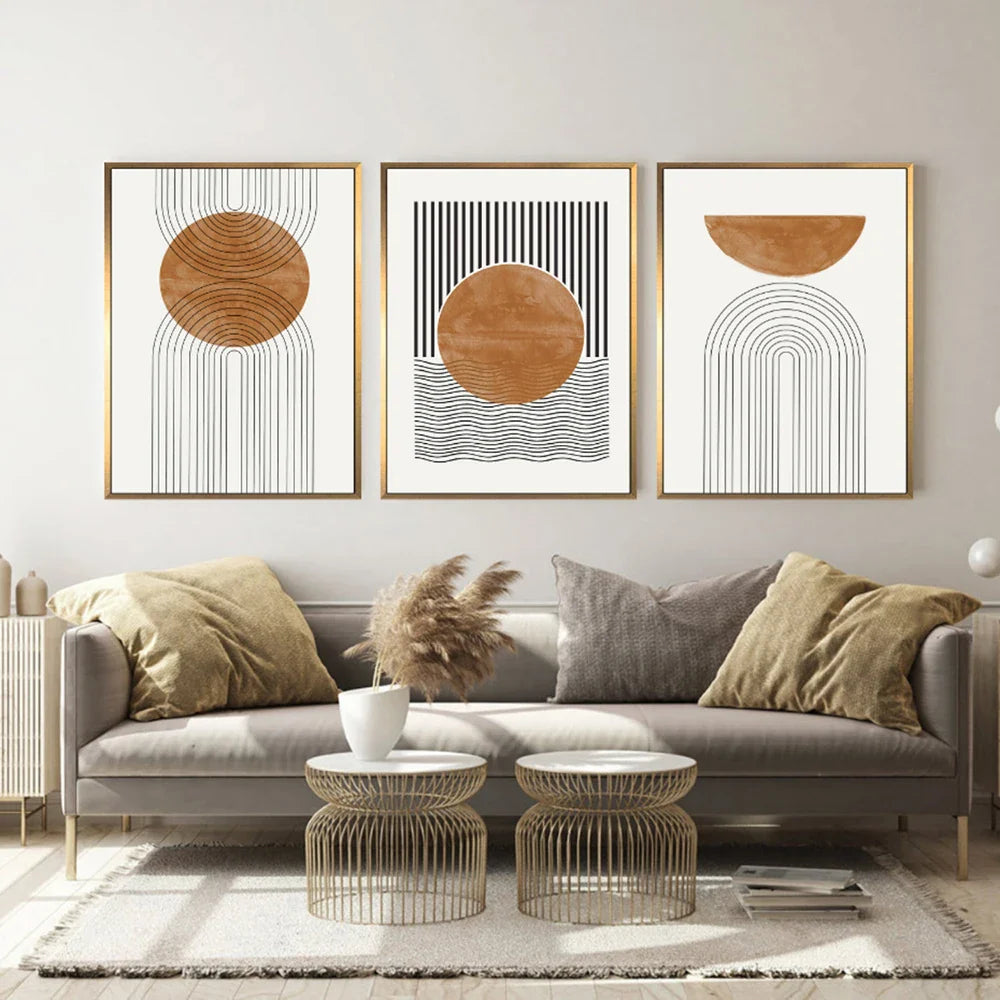 Simple Minimalist Geometric Abstract Canvas Wall Art