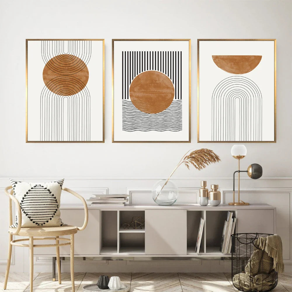 Simple Minimalist Geometric Abstract Canvas Wall Art
