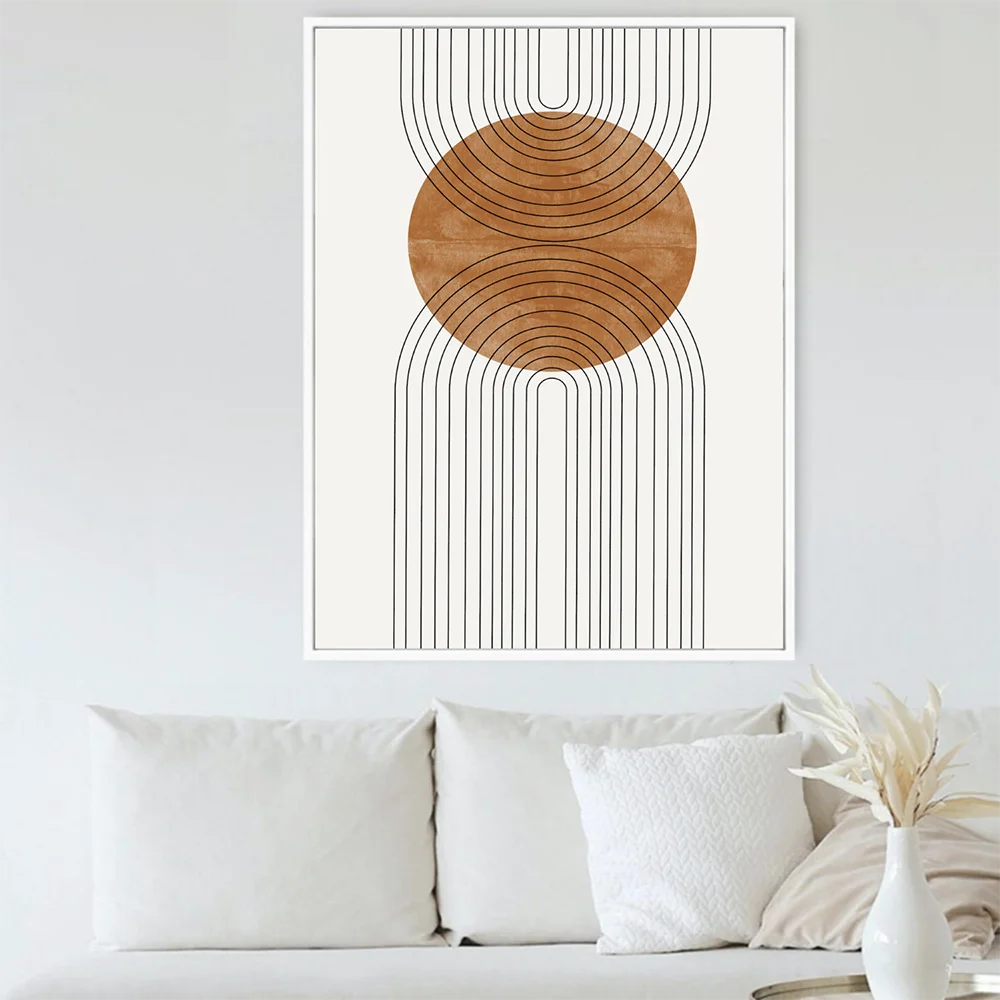 Simple Minimalist Geometric Abstract Canvas Wall Art