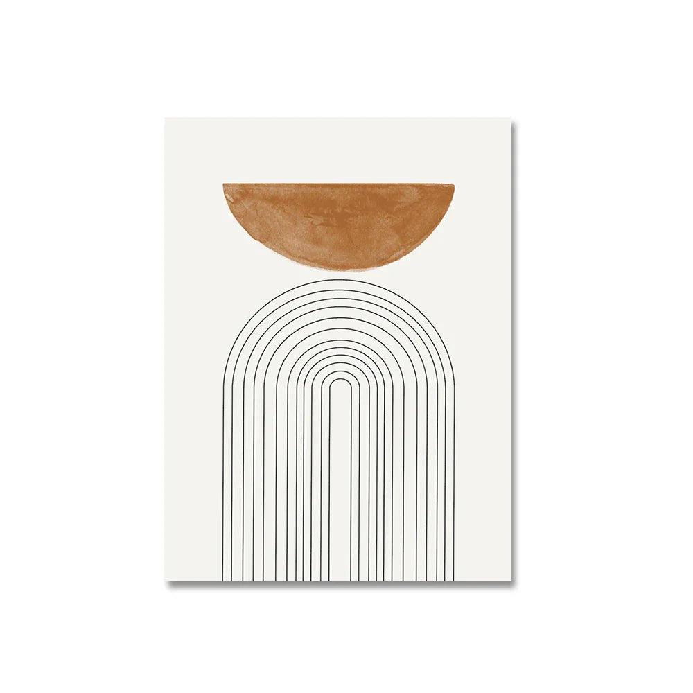Simple Minimalist Geometric Abstract Canvas Wall Art