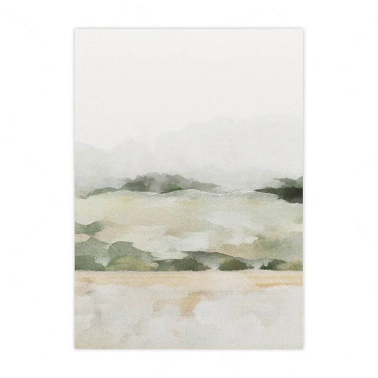 Minimalist Neutral Landscape Canvas Wall Art Print