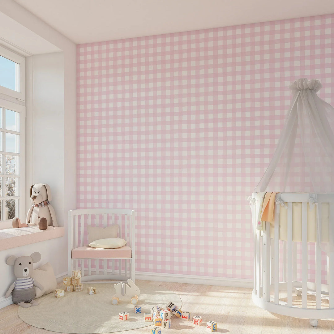 Soft Pastel Plaid Vinyl Wall Mural Decals