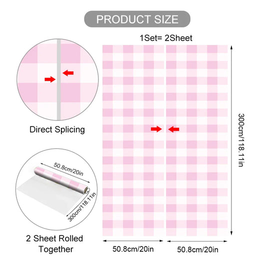 Soft Pastel Plaid Vinyl Wall Mural Decals