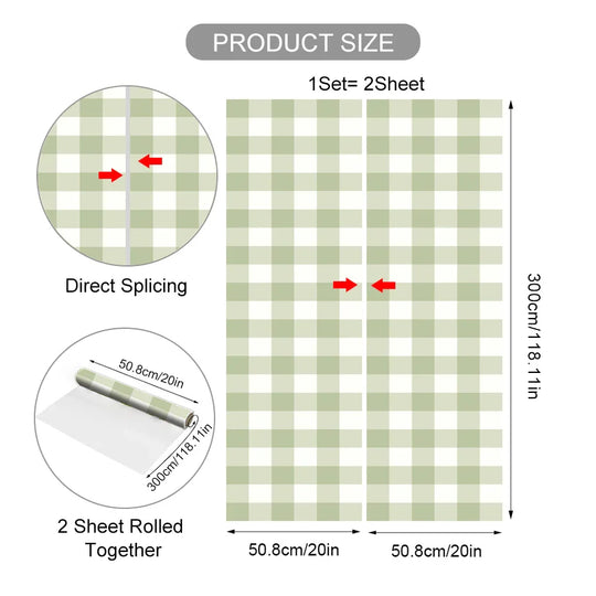 Soft Pastel Plaid Vinyl Wall Mural Decals