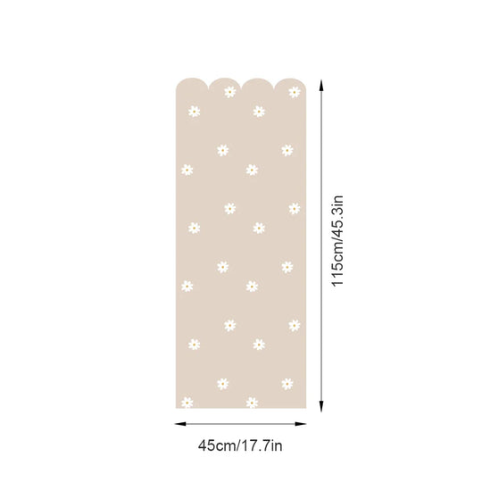 Soft Pastel Daisy Bloom Scalloped Wall Mural Decals
