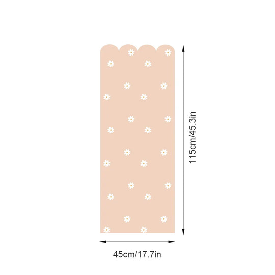 Soft Pastel Daisy Bloom Scalloped Wall Mural Decals