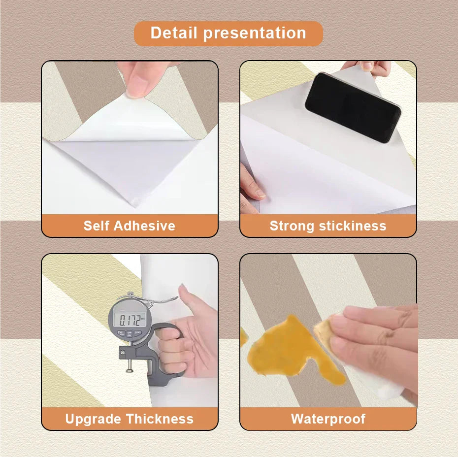 Soft Pastel Scalloped Wallpaper Wall Mural Decals