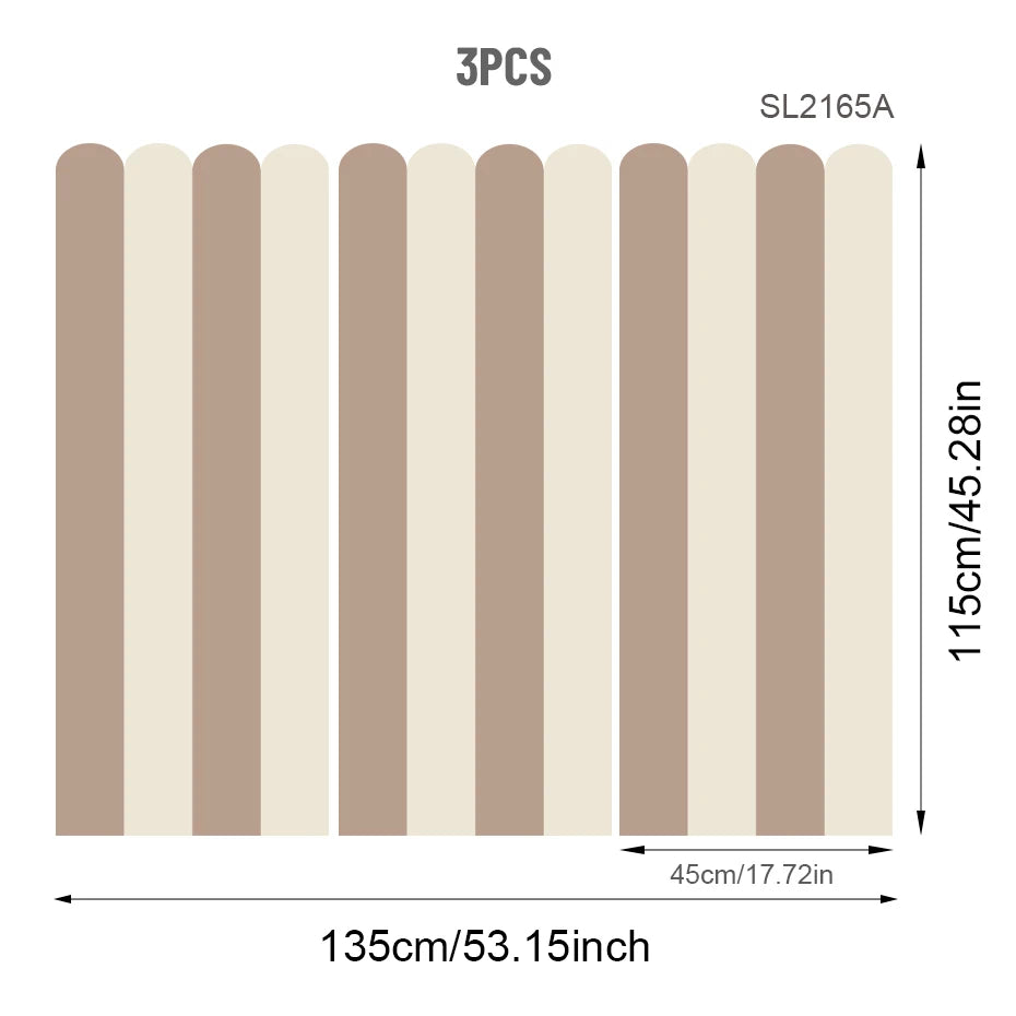 Soft Pastel Scalloped Wallpaper Wall Mural Decals