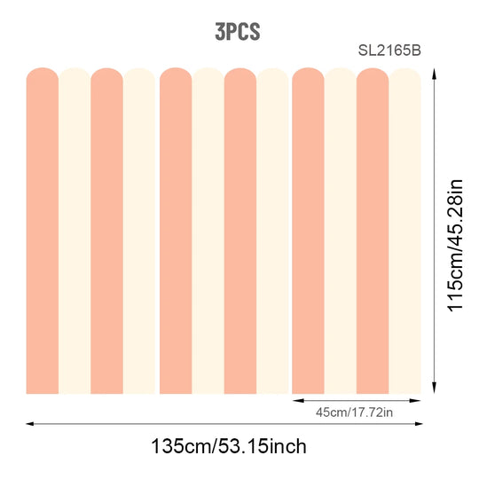 Soft Pastel Scalloped Wallpaper Wall Mural Decals