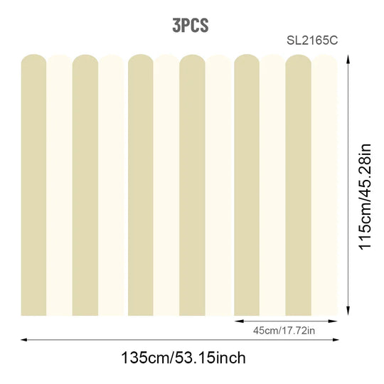 Soft Pastel Scalloped Wallpaper Wall Mural Decals