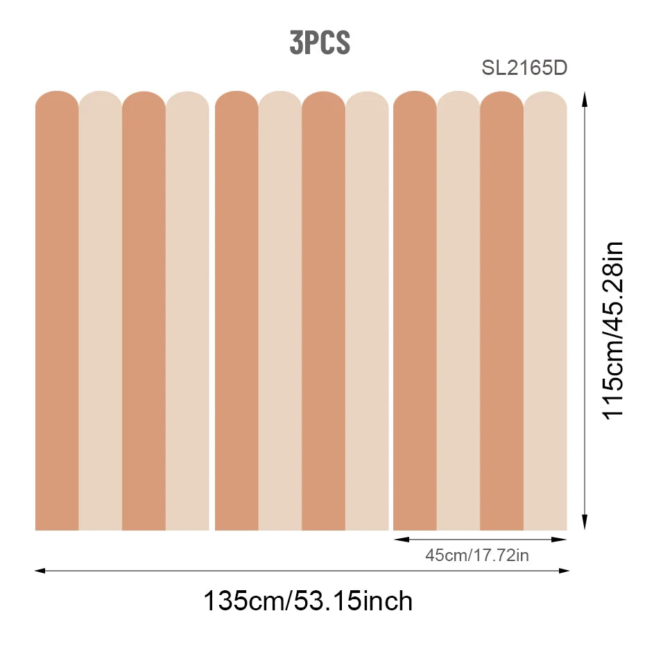 Soft Pastel Scalloped Wallpaper Wall Mural Decals