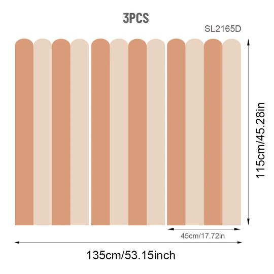 Soft Pastel Scalloped Wallpaper Wall Mural Decals