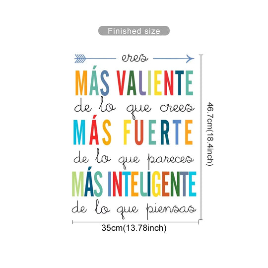 Spanish Color Moods Nursery Wall Decals For Kids Learning