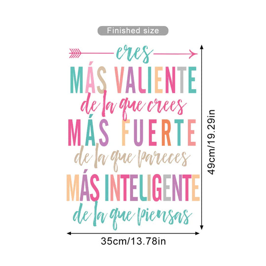 Spanish Color Moods Nursery Wall Decals For Kids Learning