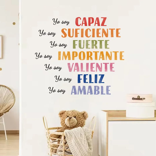 Spanish Color Moods Nursery Wall Decals For Emotional Learning