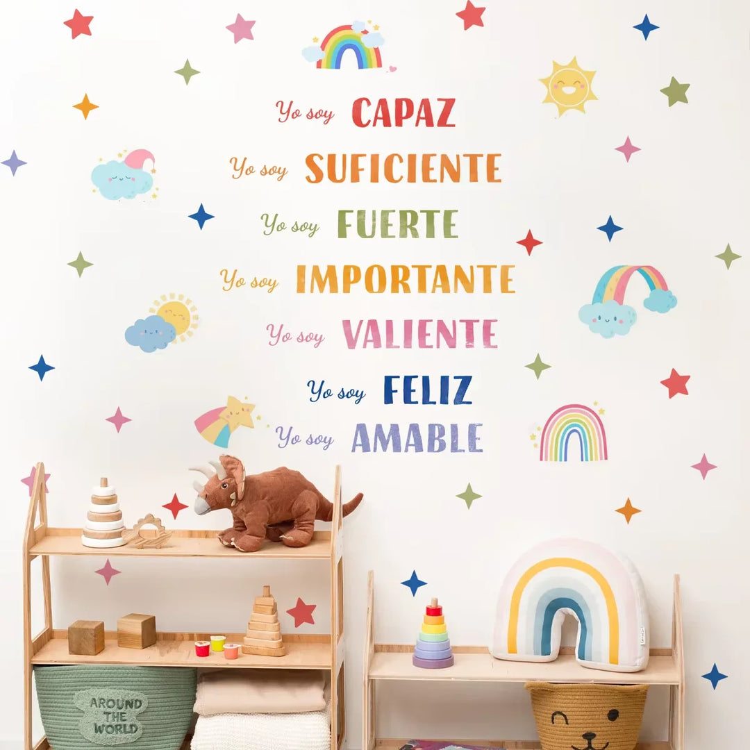 Spanish Color Moods Nursery Wall Decals For Emotional Learning