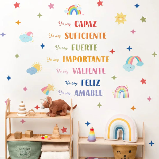 Spanish Color Moods Nursery Wall Decals For Emotional Learning