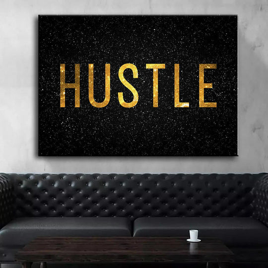 Success Hustle Inspirational Quotes Canvas Wall Art