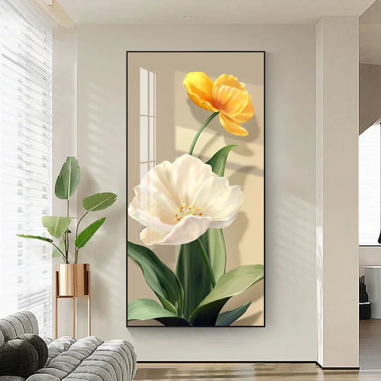 Summer Flowers Colorful Floral Canvas Wall Art