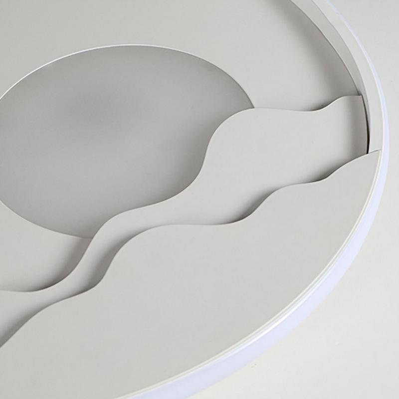 Modern Aluminum LED Moon Pattern Wall Sconce