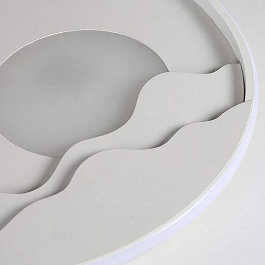 Modern Aluminum LED Moon Pattern Wall Sconce