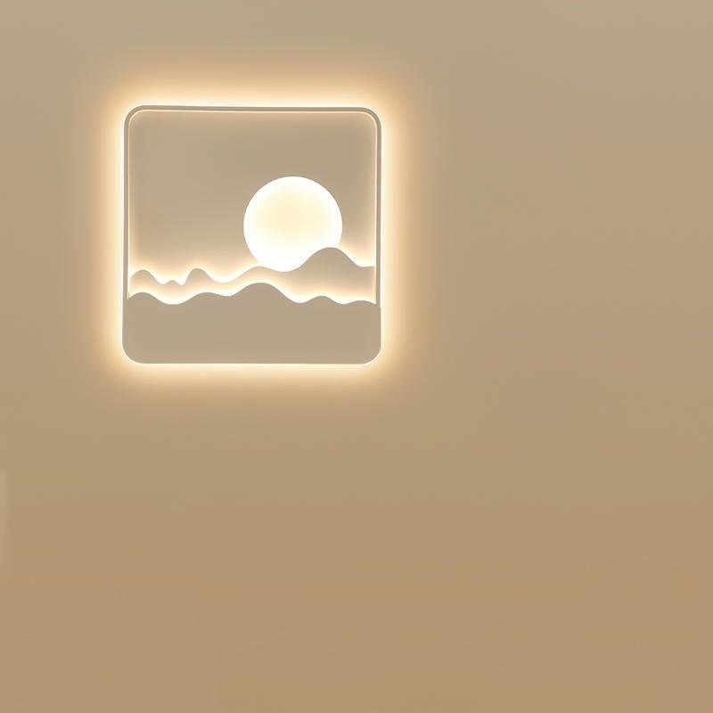 Modern Aluminum LED Moon Pattern Wall Sconce