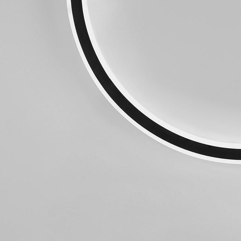 Round Black Framed Industrial Flush Mount Ceiling Light – Kitchen, Dining, or Bedroom