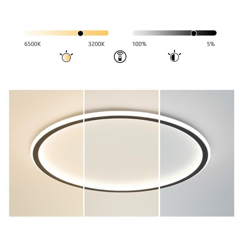 Round Black Framed Industrial Flush Mount Ceiling Light – Kitchen, Dining, or Bedroom