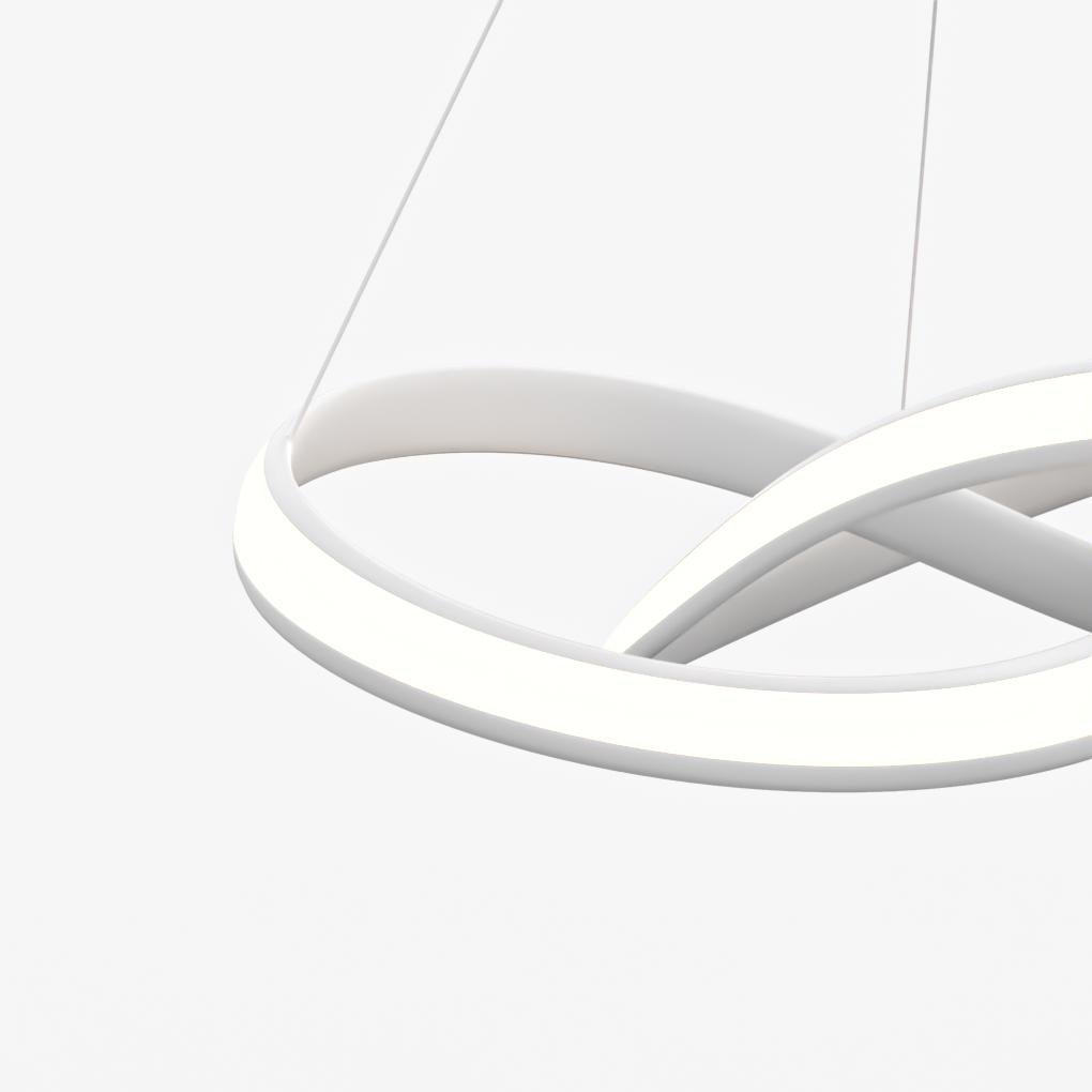 Modern Ribbon Shaped Chandelier with Remote Control