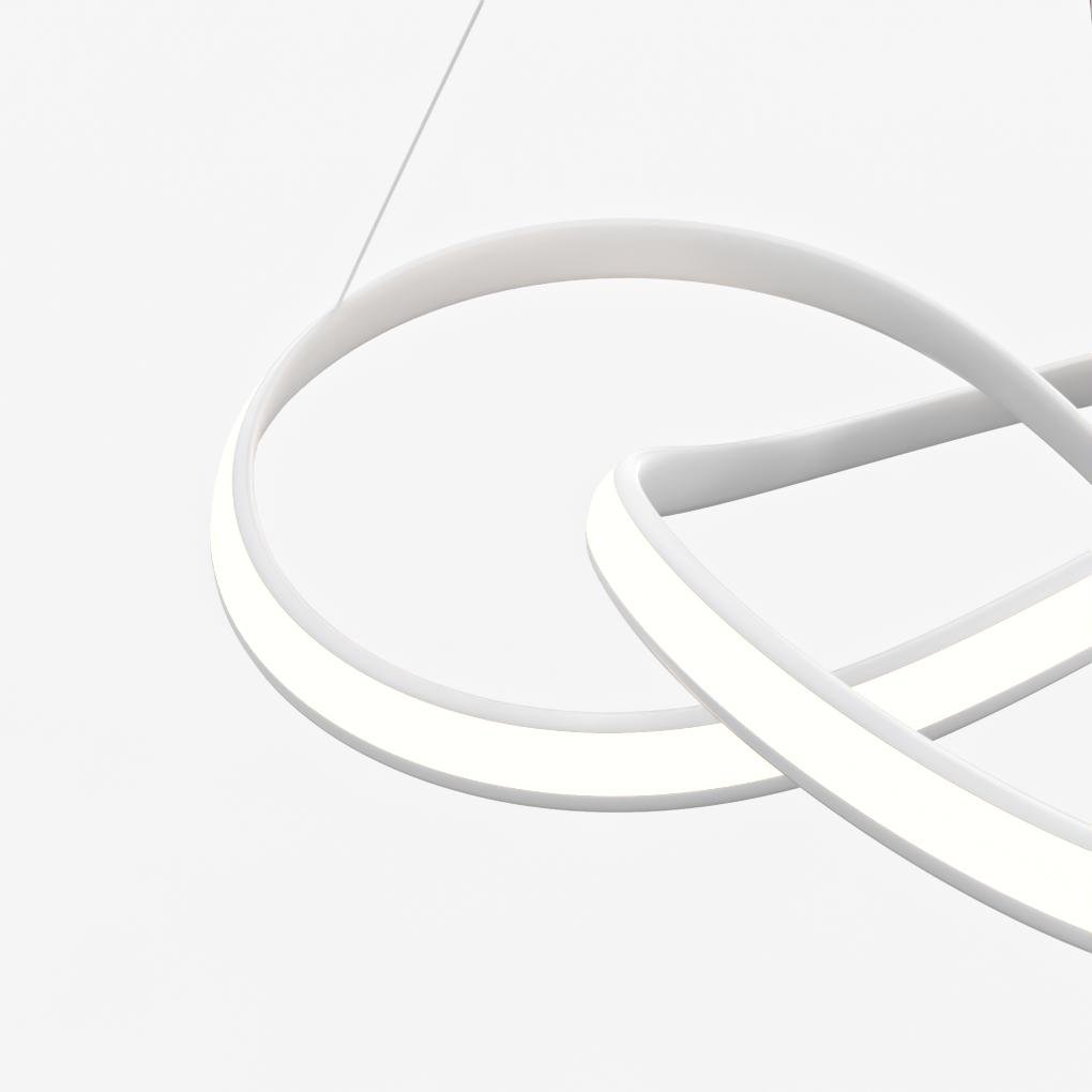 Modern Ribbon Shaped Chandelier with Remote Control