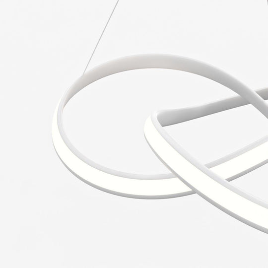Modern Ribbon Shaped Chandelier with Remote Control