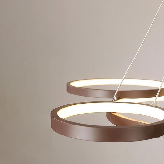 3 Rings Chandelier Dimmable Ceiling Light with Remote Control
