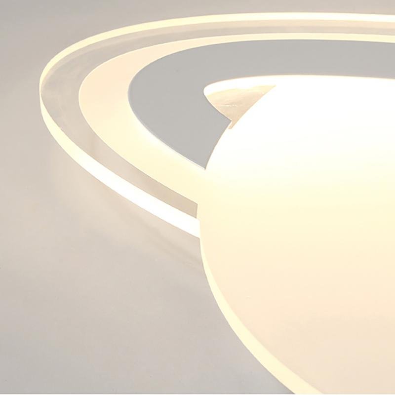 Modern Planet Shaped Flush Mount Lights – Dimmable LED Ceiling Fixture with Remote